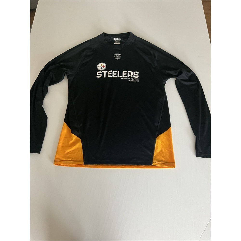 Pittsburgh Steelers Reebok Play Dri Long Sleeve Shirt Adult Small S